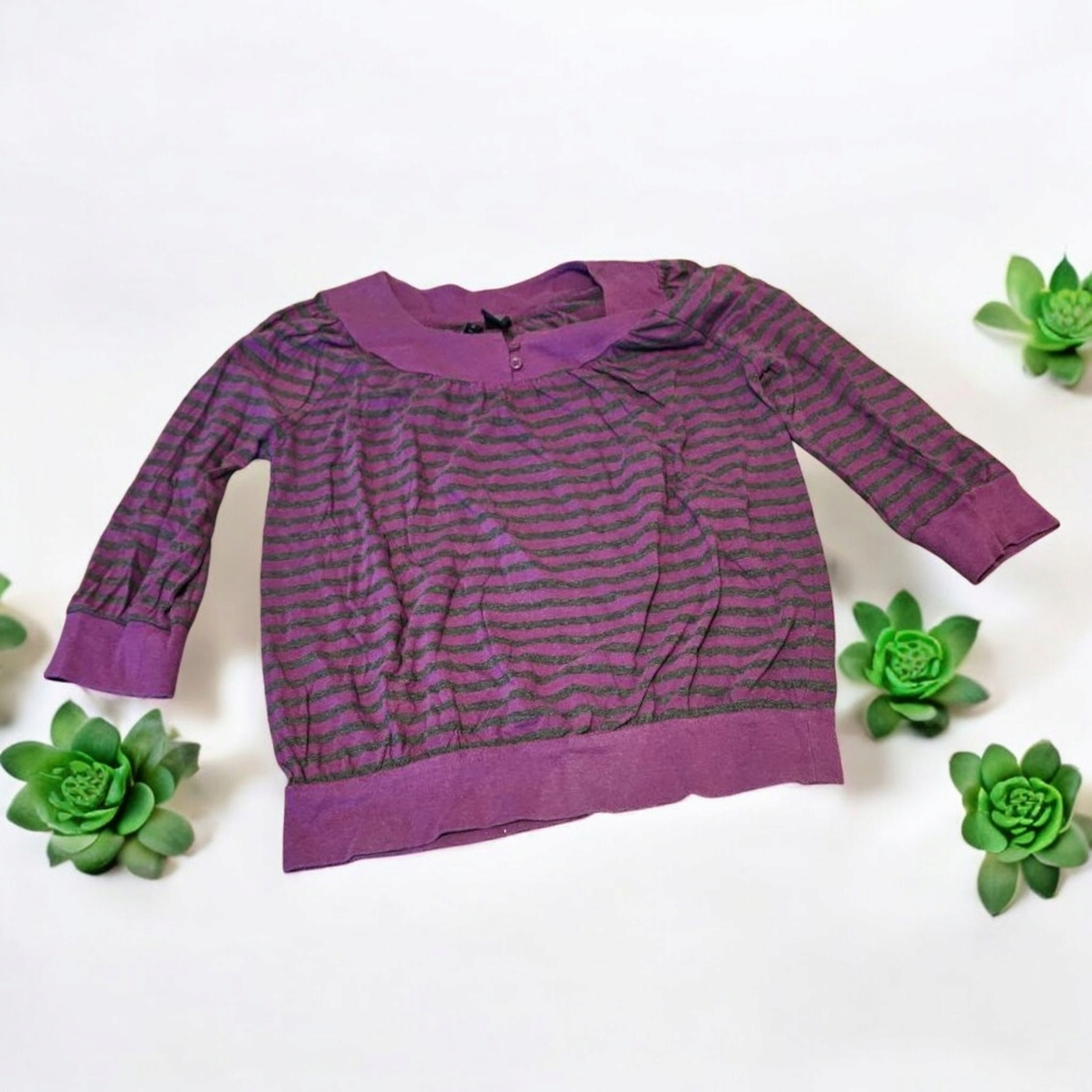 Ashley Judd | Purple Striped Top